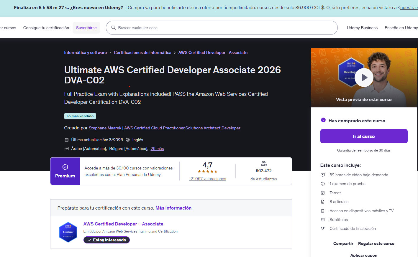 AWS Certified Developer – Associate by Stephane Mareek
